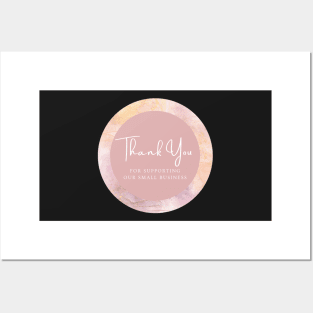 Thank You for supporting our small business Sticker - Sweetie Pink Posters and Art